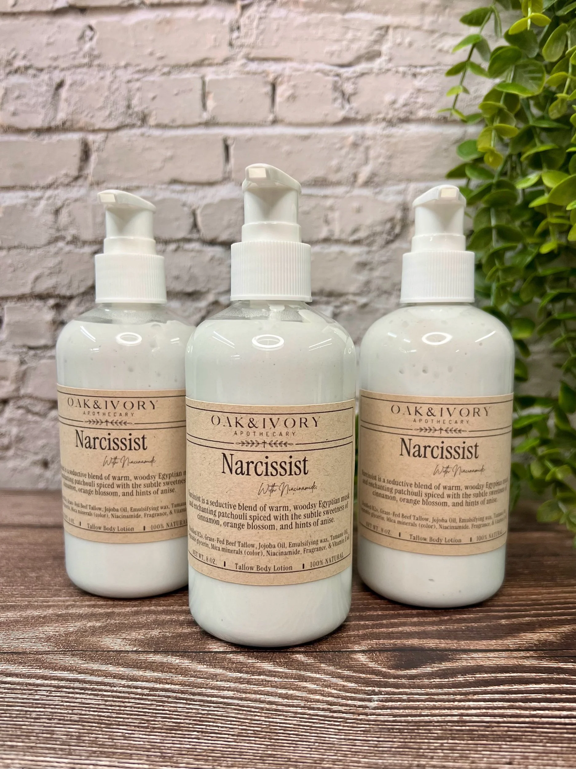 Narcissist Tallow Lotion | Oak & Ivory Apothecary