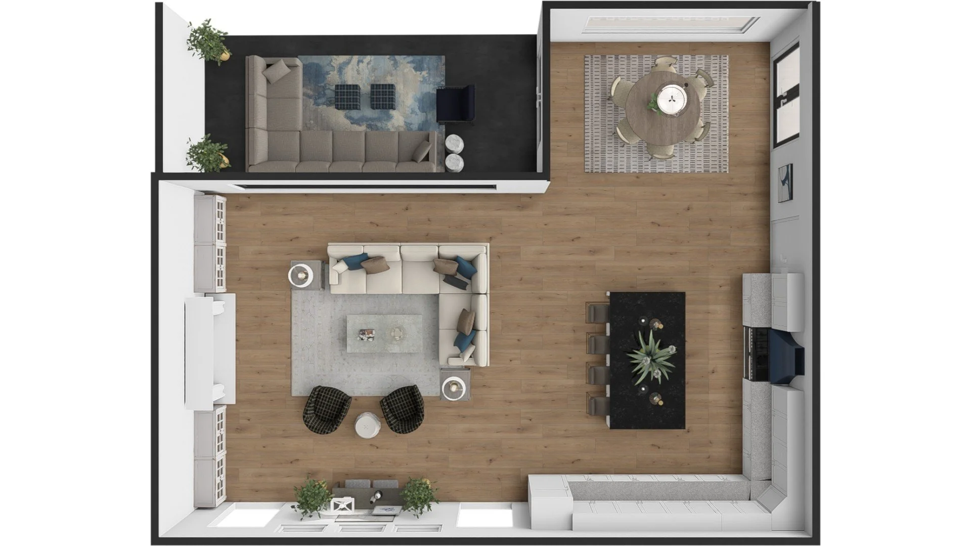 interior design renderings ethan allen bird eye view cross cut layout floor plan