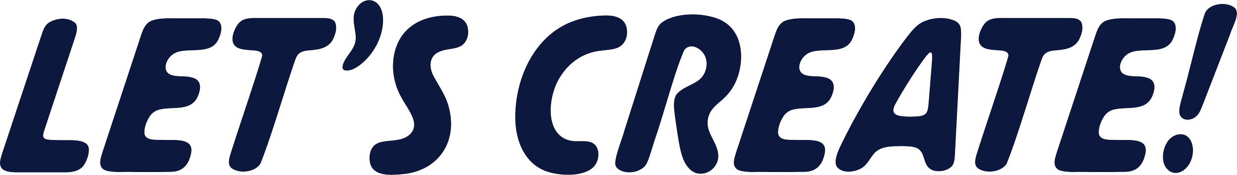 Bold blue text reading 'LET'S CREATE!'
