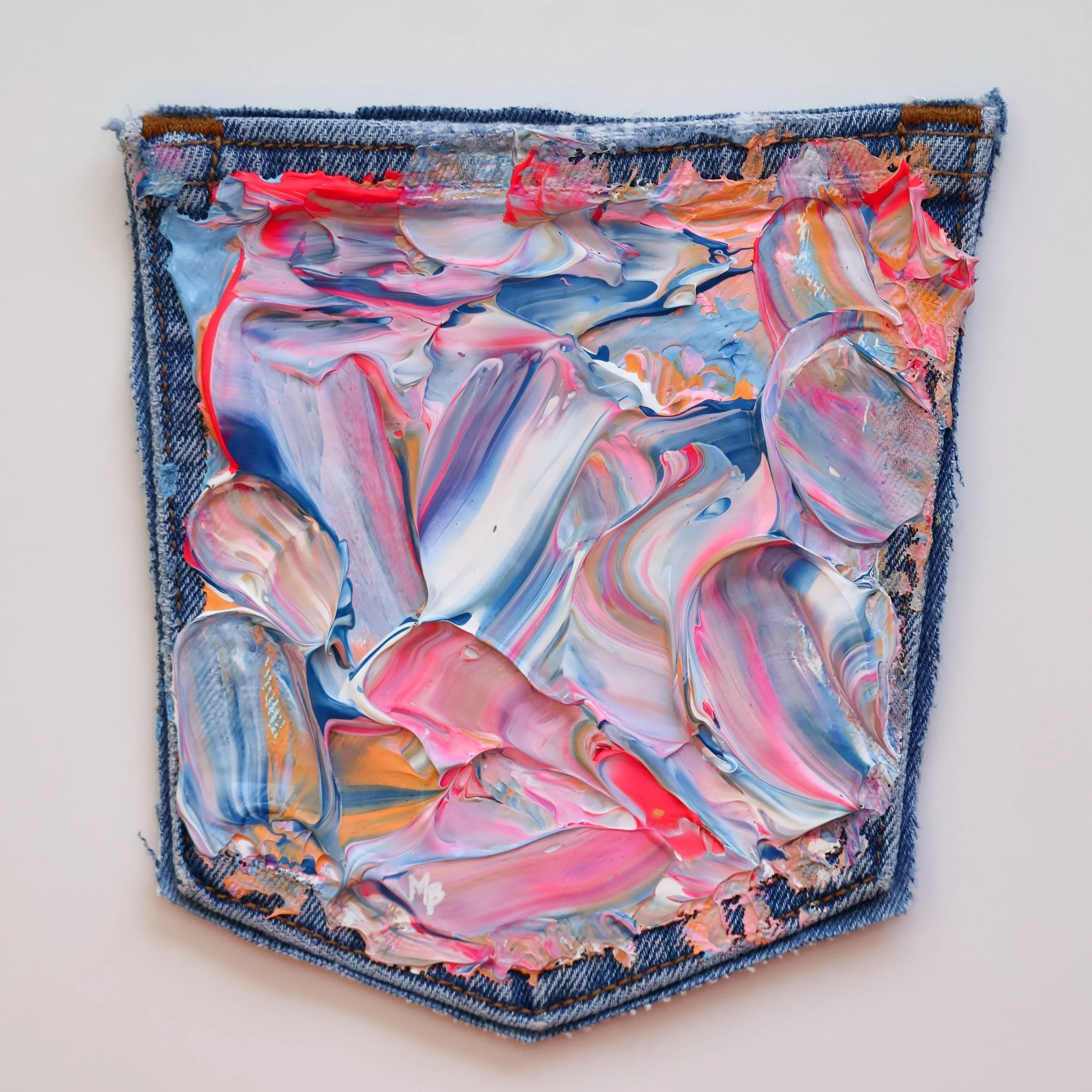 No. 1: acrylic paint on denim