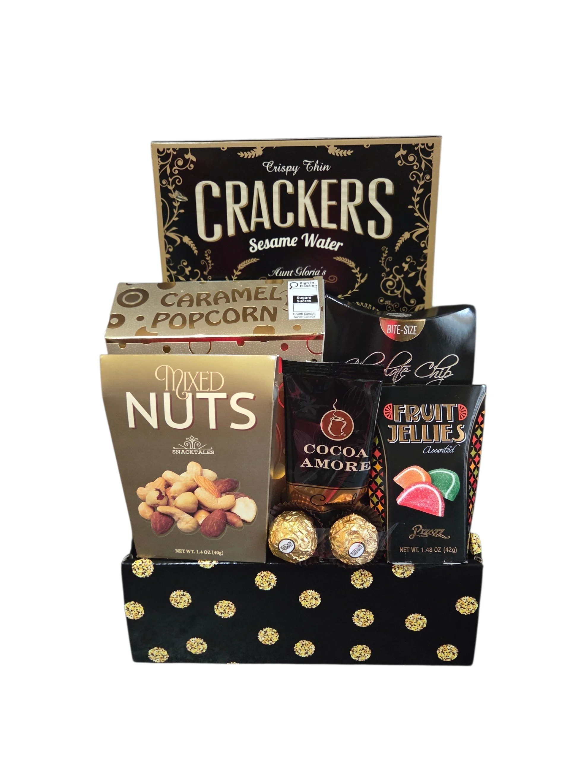 Black & Gold Gourmet Gift Basket