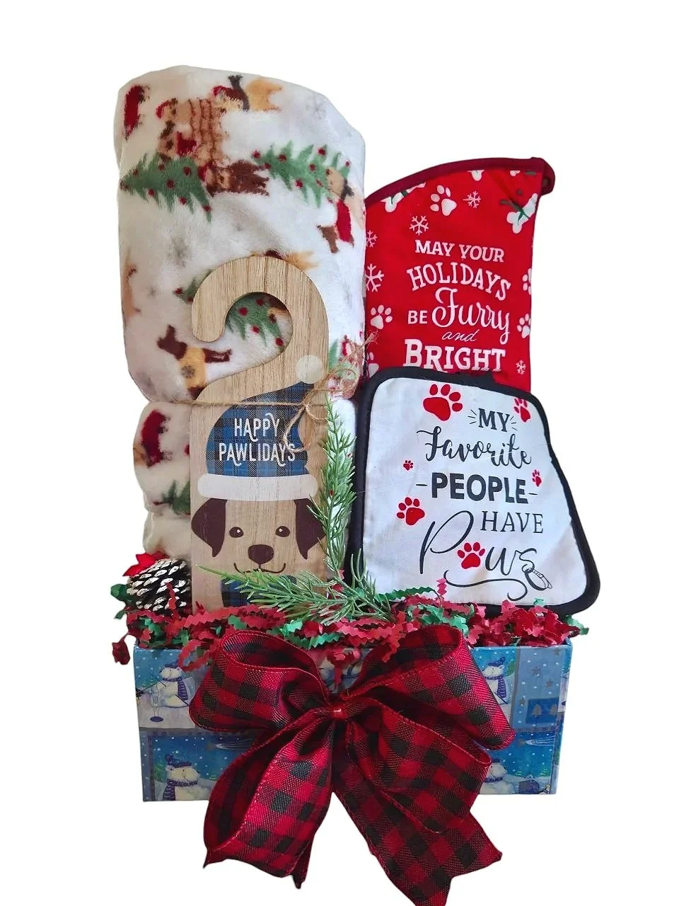 Cozy Canine Lovers Gift Basket