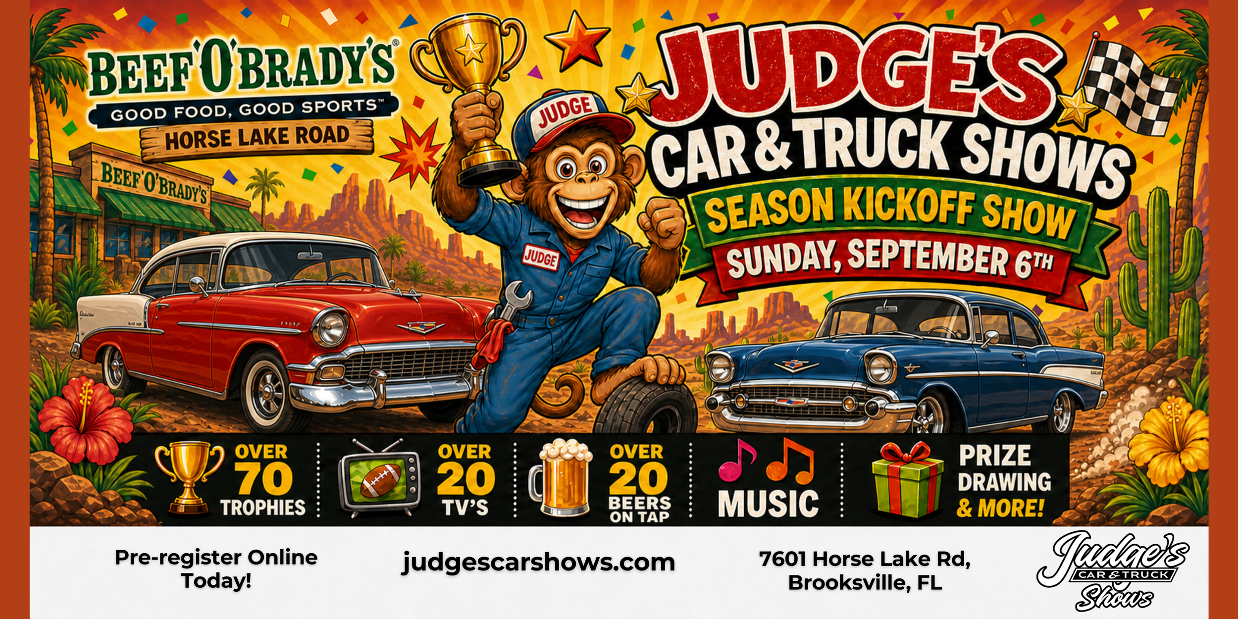 Season Kickoff Show at Beef 'O' Brady's!