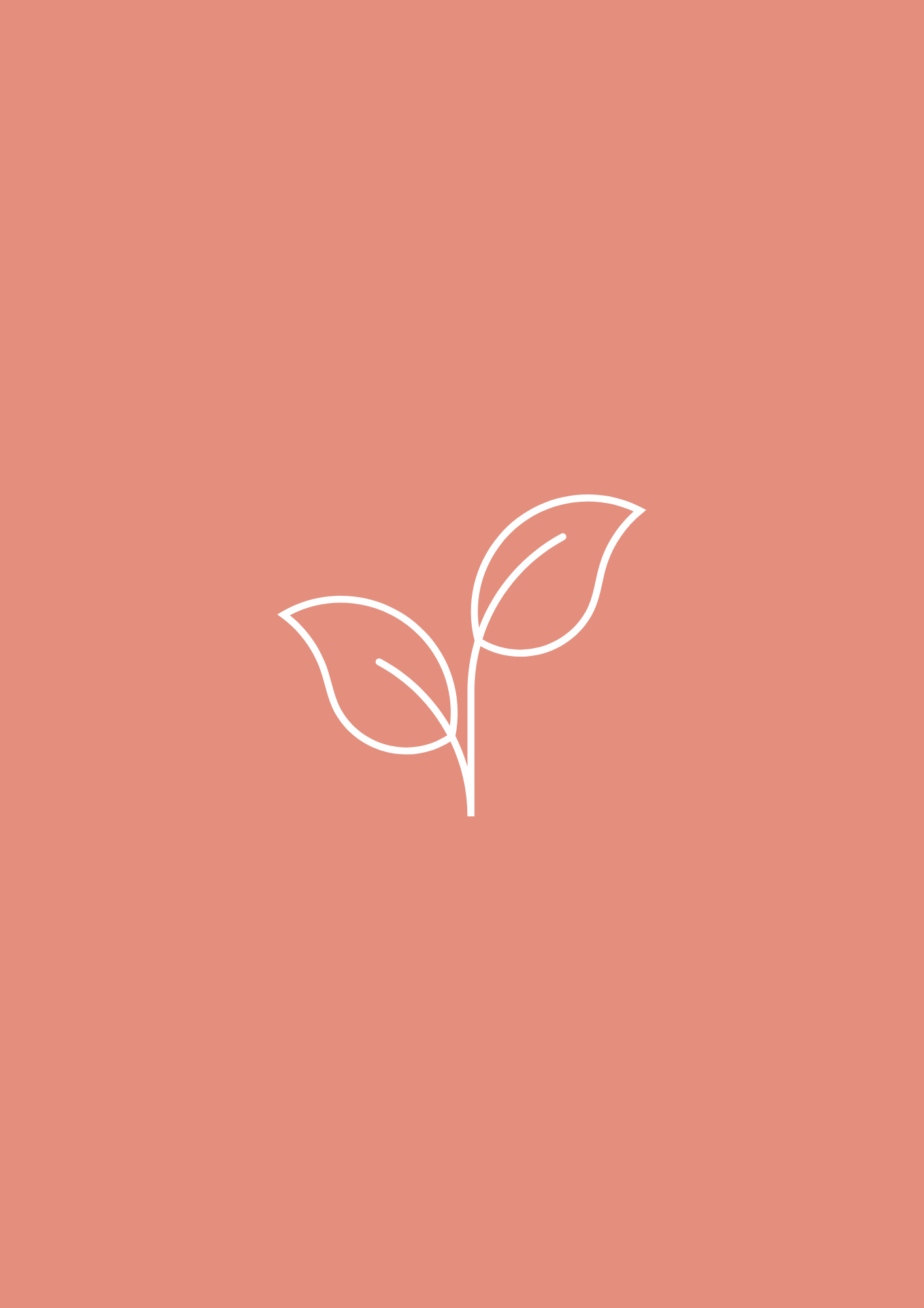 Pflanzen Icon in weiß auf pinken Hintergrund