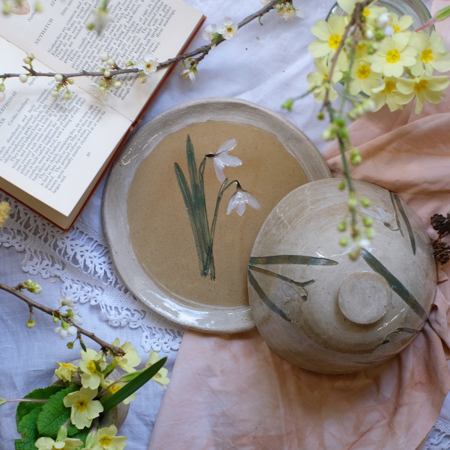 Hello friends!

After spending some time away over Christmas and the start of the new year, I am back in the studio beavering away making. I am feeling particularly energised by seeing these brave little flowers back once again, nodding their heads i