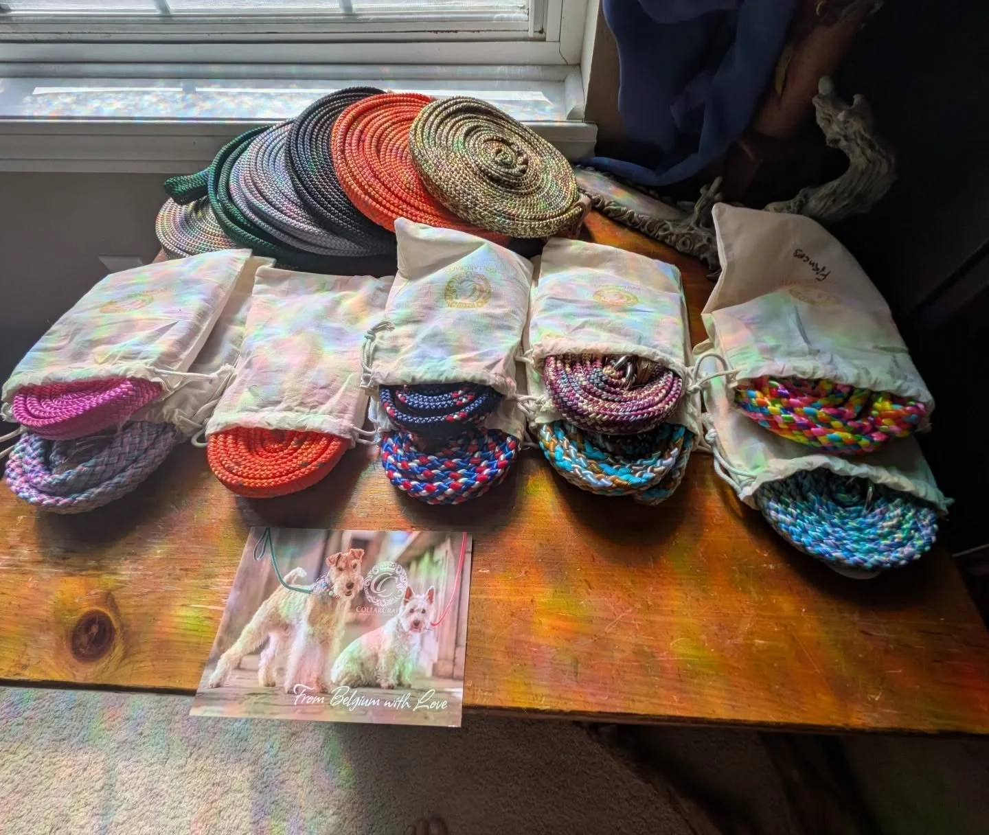 Our leashes are here! 

If you ordered one of these gorgeous leashes through us your wait is over. 🥳 We will hand them out to you as we see you or you can come grab them this weekend. 

Remember to thank @collarcrafts for these beautiful, durable, a