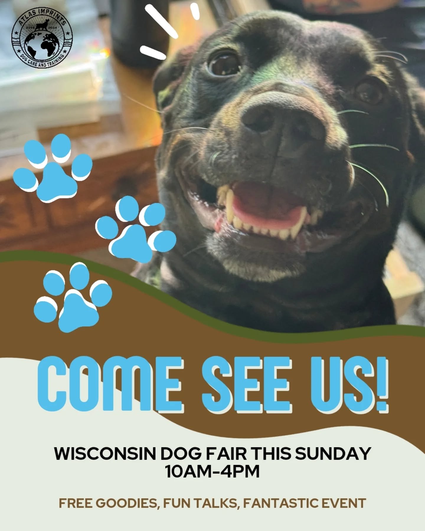 We are so excited to be able to participate in this year's Wisconsin Dog Fair! 🎉

Come by our booth and say hello, grab some free goodies, ask us about all things dog-related, and receive your free credit. 

We hope to see you there. 🐶