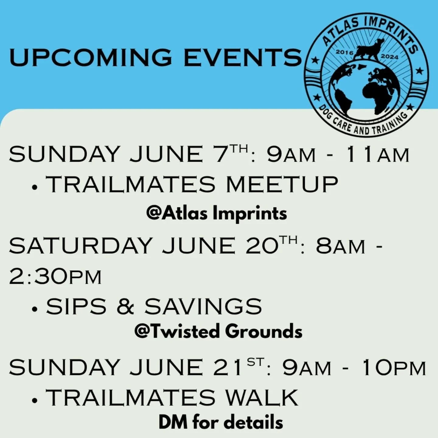 Mark your calendars for our June events!