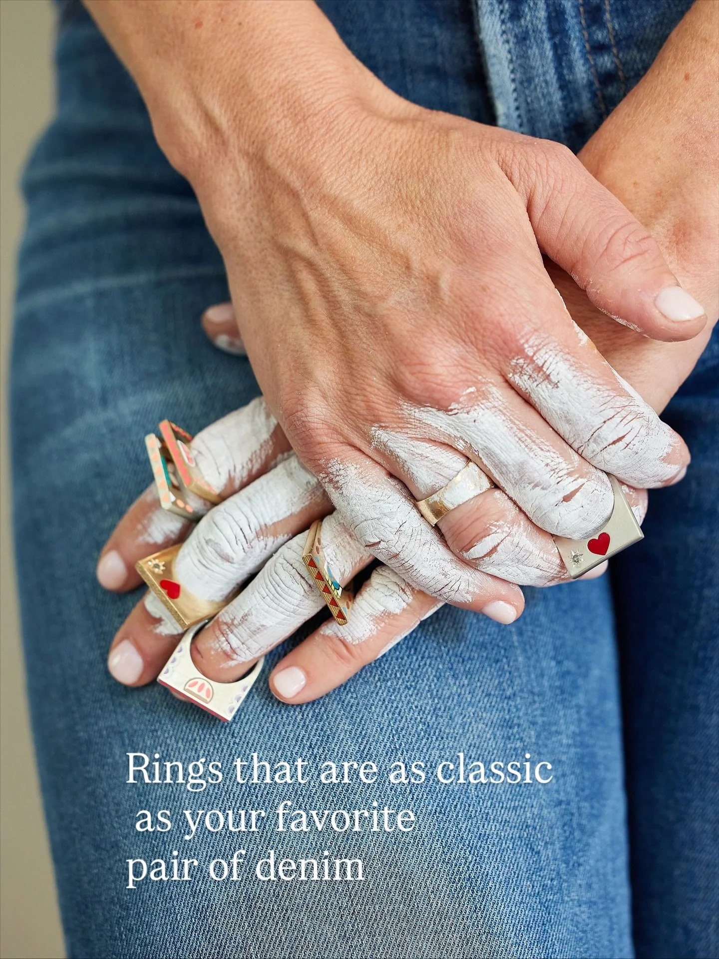 The ring, a classic object of adornment. These stackables can be worn on your fingers or hung on your favorite chain as a pendant&hellip;. Classic, just like your favorite pair of denim.