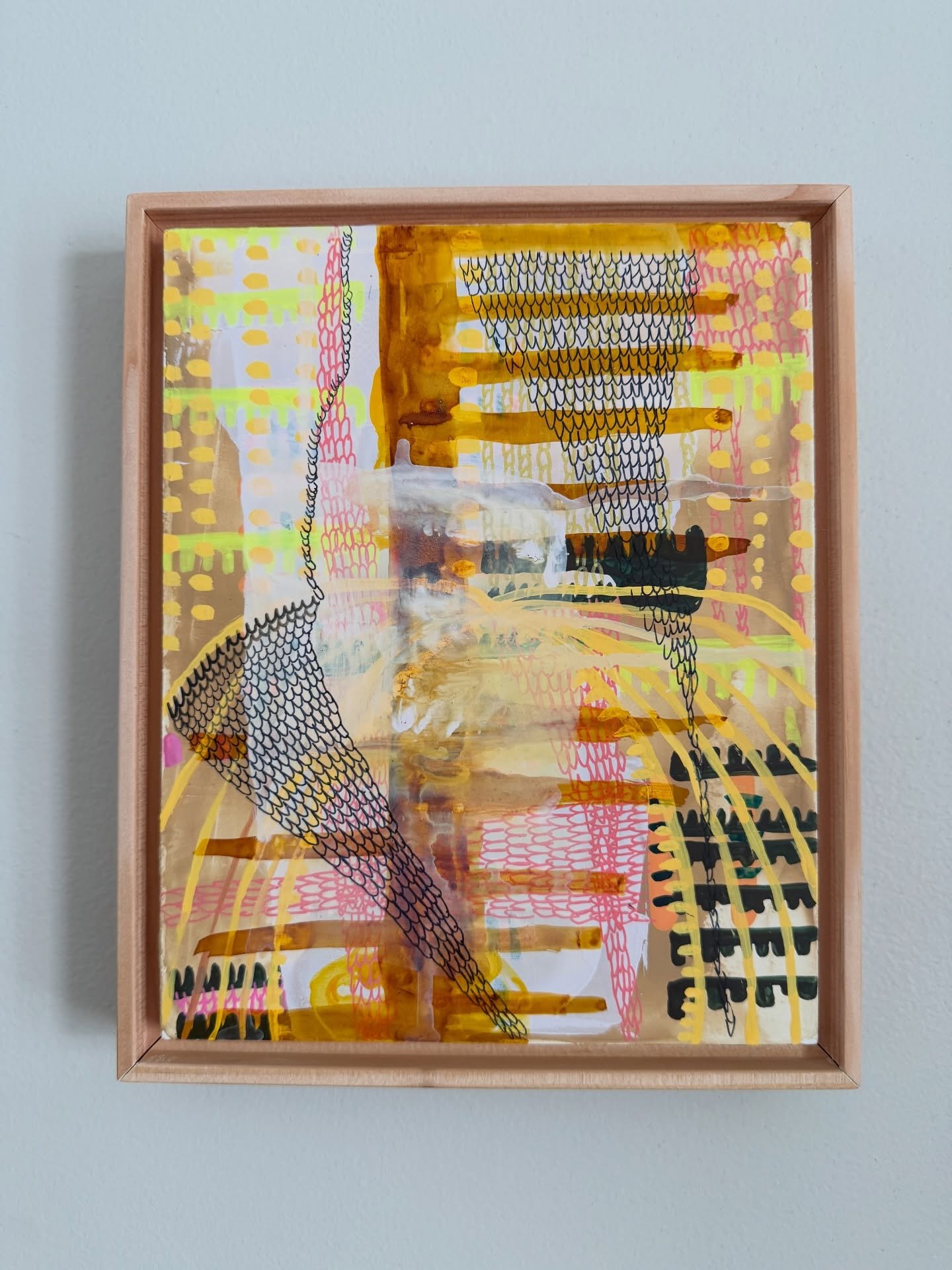 I am painting but I always have jewelry on my mind. I recently finished a few small works, my first of 2026. They are small studies on all the things I am thinking about. Abstract art can take you anywhere you let it. This piece is currently @myloves