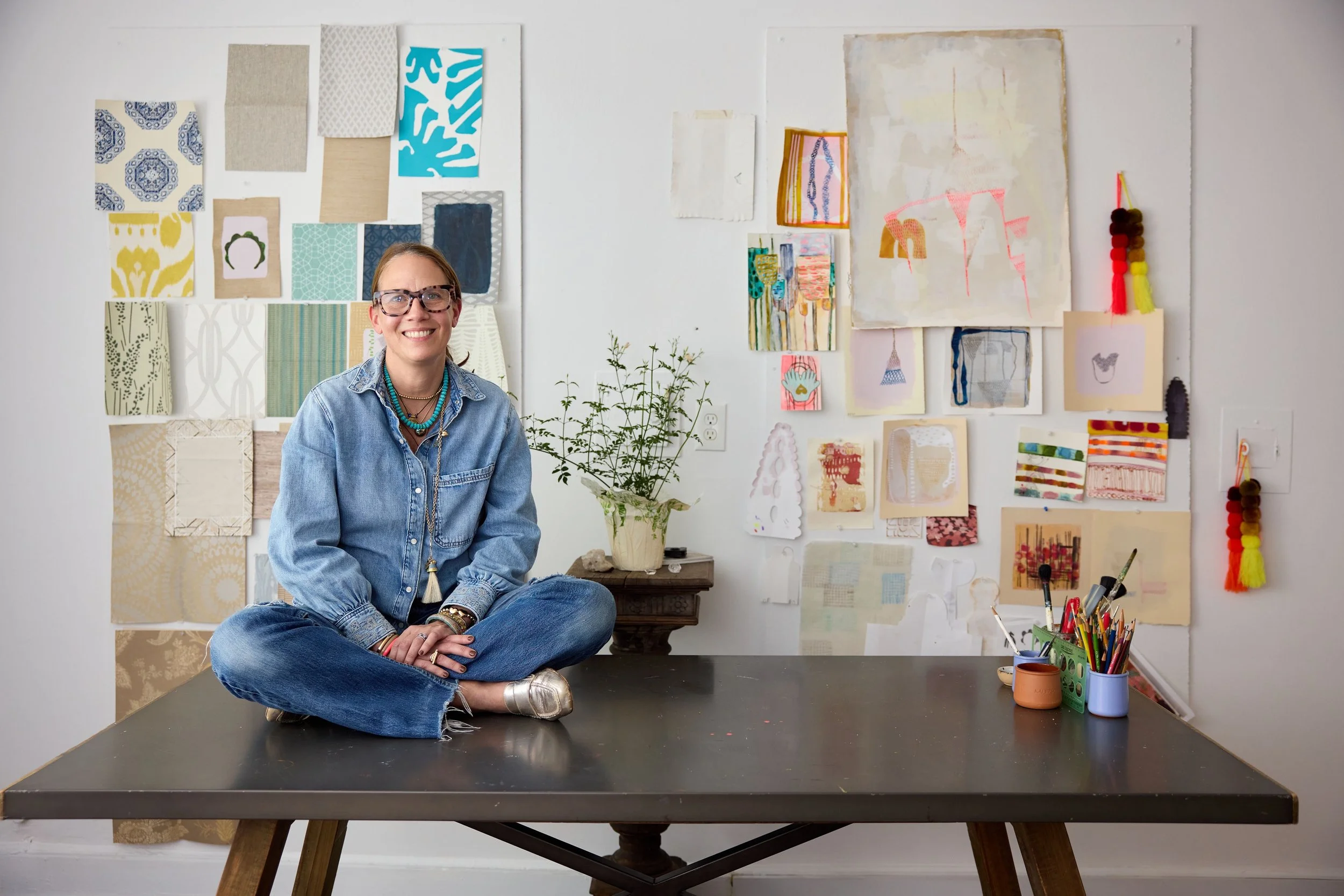 It&rsquo;s me again! I thought I would reintroduce myself to all of my new followers.
I&rsquo;m Elaine, a jewelry designer and painter working out of my studio in New Jersey: one studio, two practices. They feed each other more than you&rsquo;d think