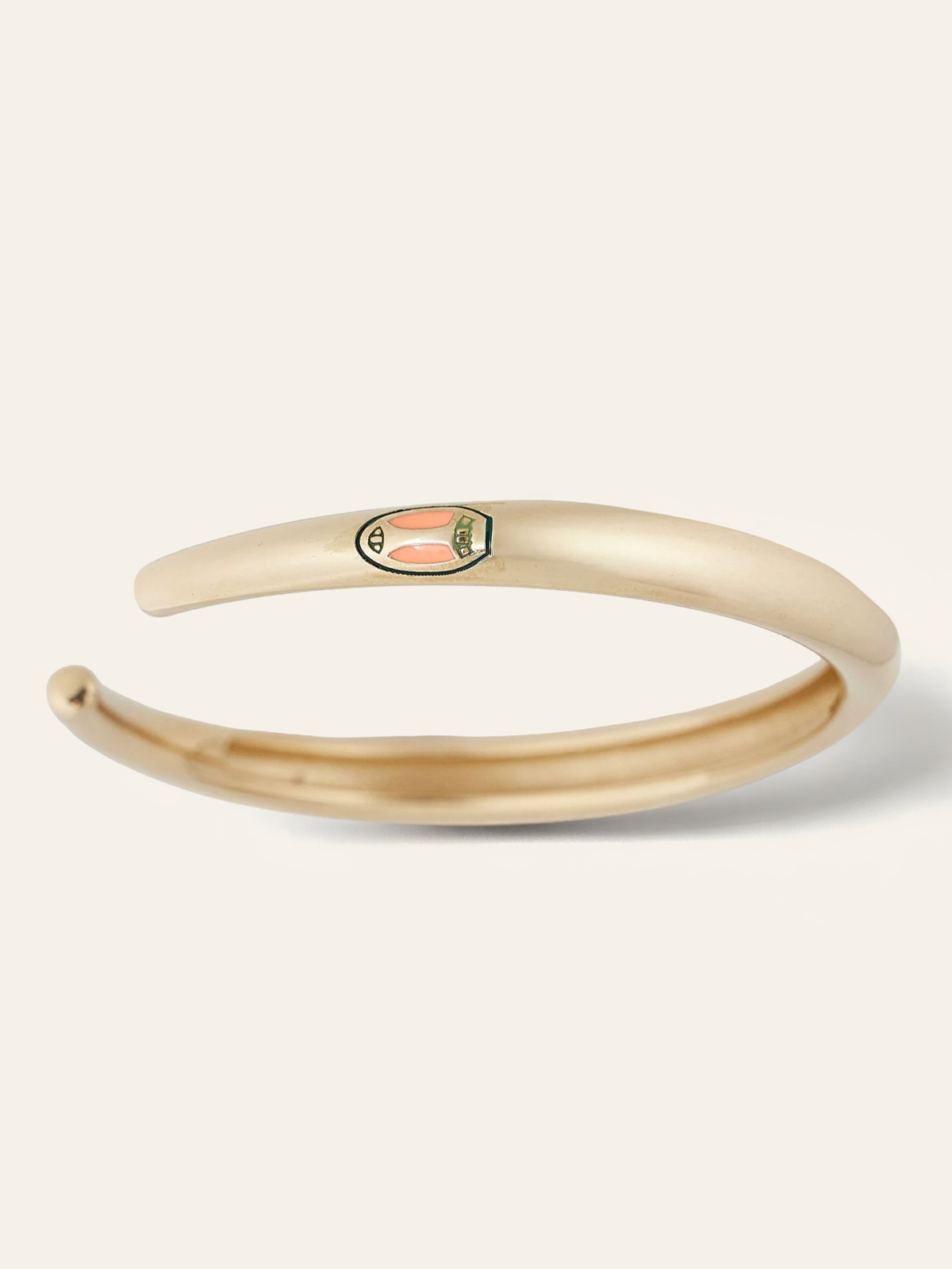 14K  Gold Cuff with Enameled Mini Scarabs