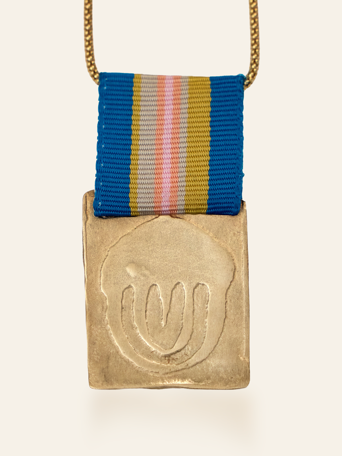 14K Gold Ribbon Pendant on Chain by Elaine Chong Designs