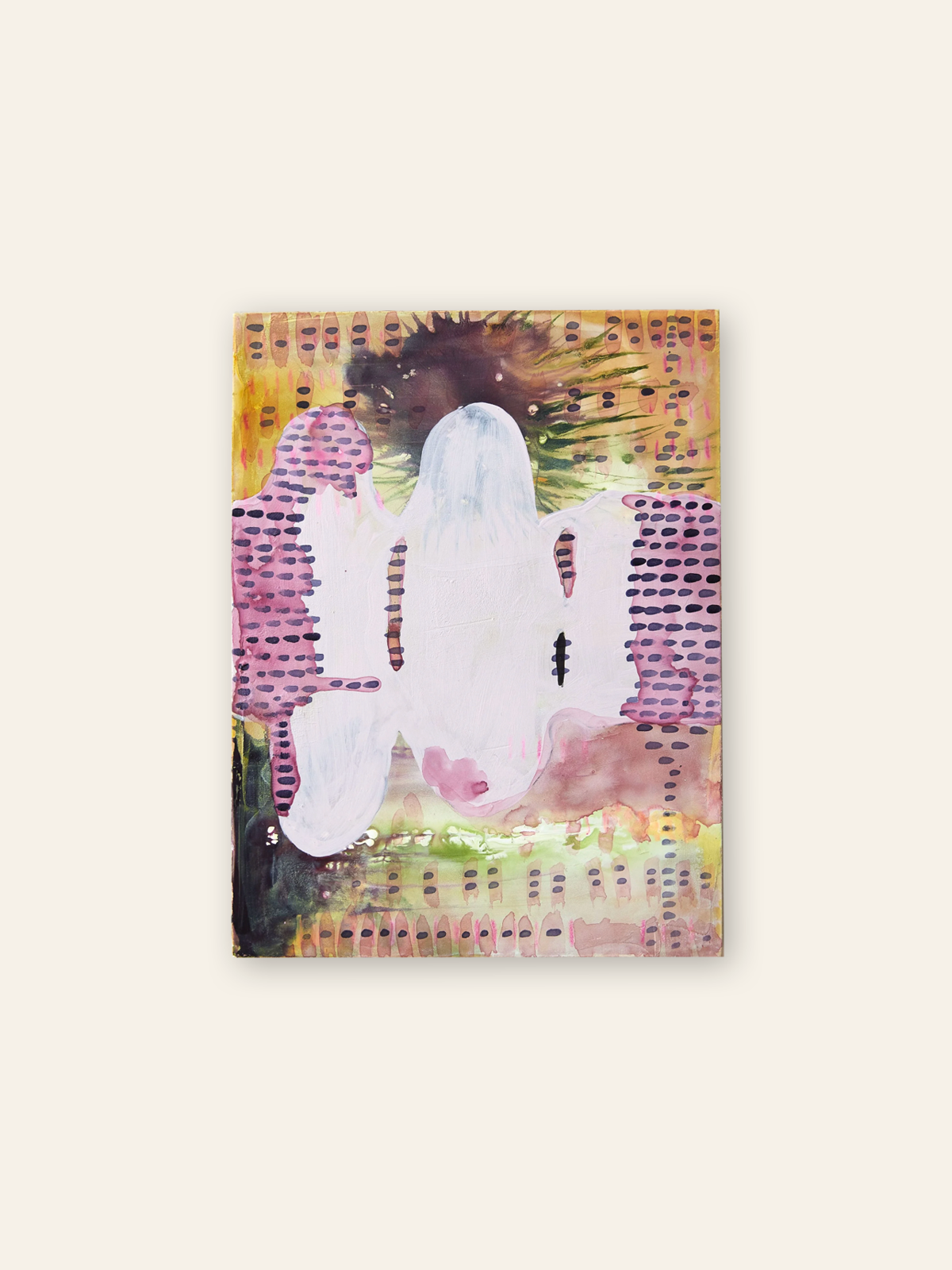 Fragments from the Morais 1, 2025, Acrylic and cold wax on board by Elaine Chong