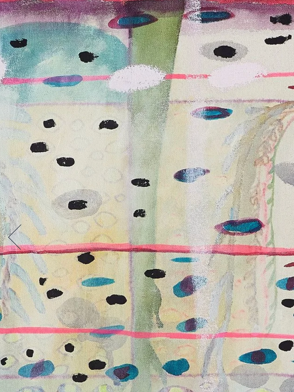 Detail of Beyond the Invisible, 2024, Acrylic & oil on raw canvas by Elaine Chong