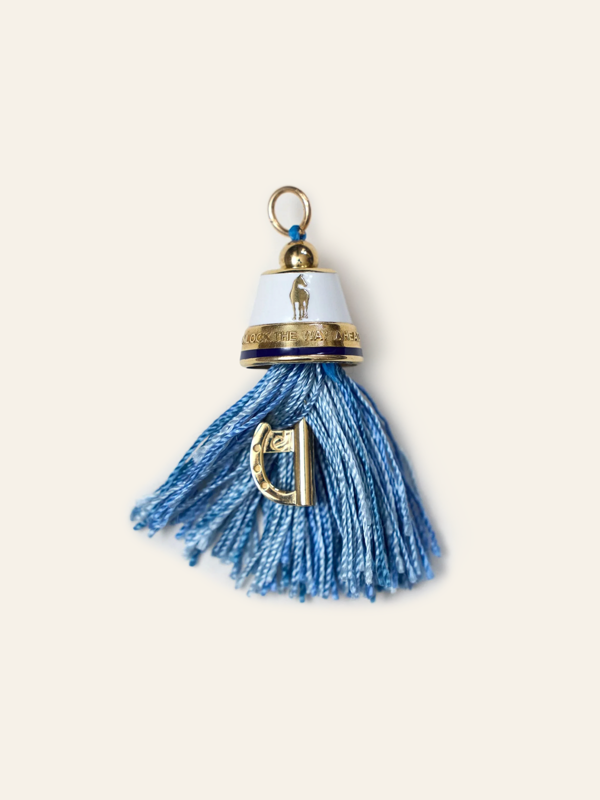 Horse Tassel Pendant - 14K Gold White Enamel | Ritual 1: The Horse