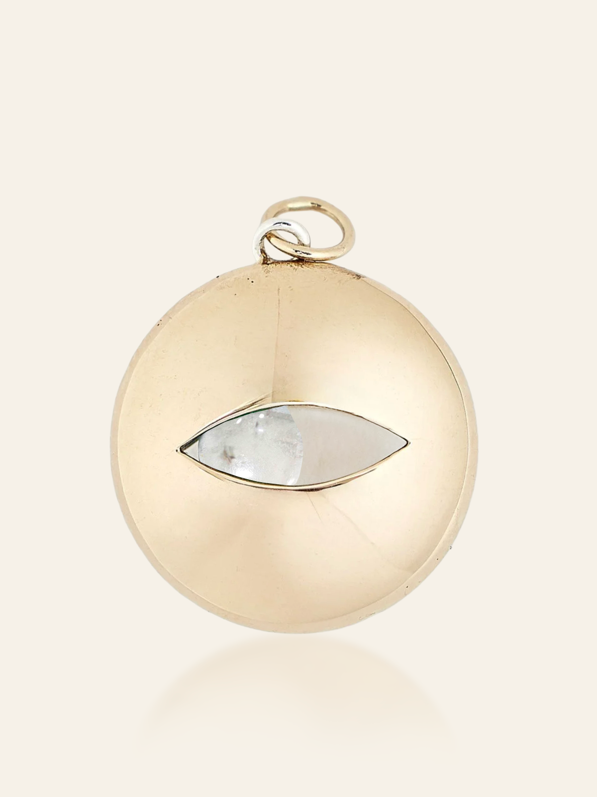 pendant-movingeye-mixedmetal-LBT.pngMixed Metal Eye Pendant in 14K Gold and Sterling Silver with Moving Gemstone, Clear Quartz, by Elaine Chong Designs
