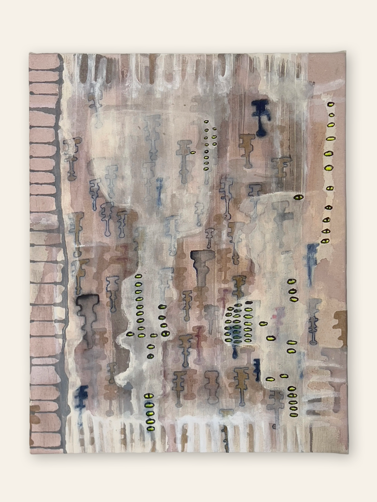 White Wash, 2023, Acrylic on raw canvas, by Elaine Chong