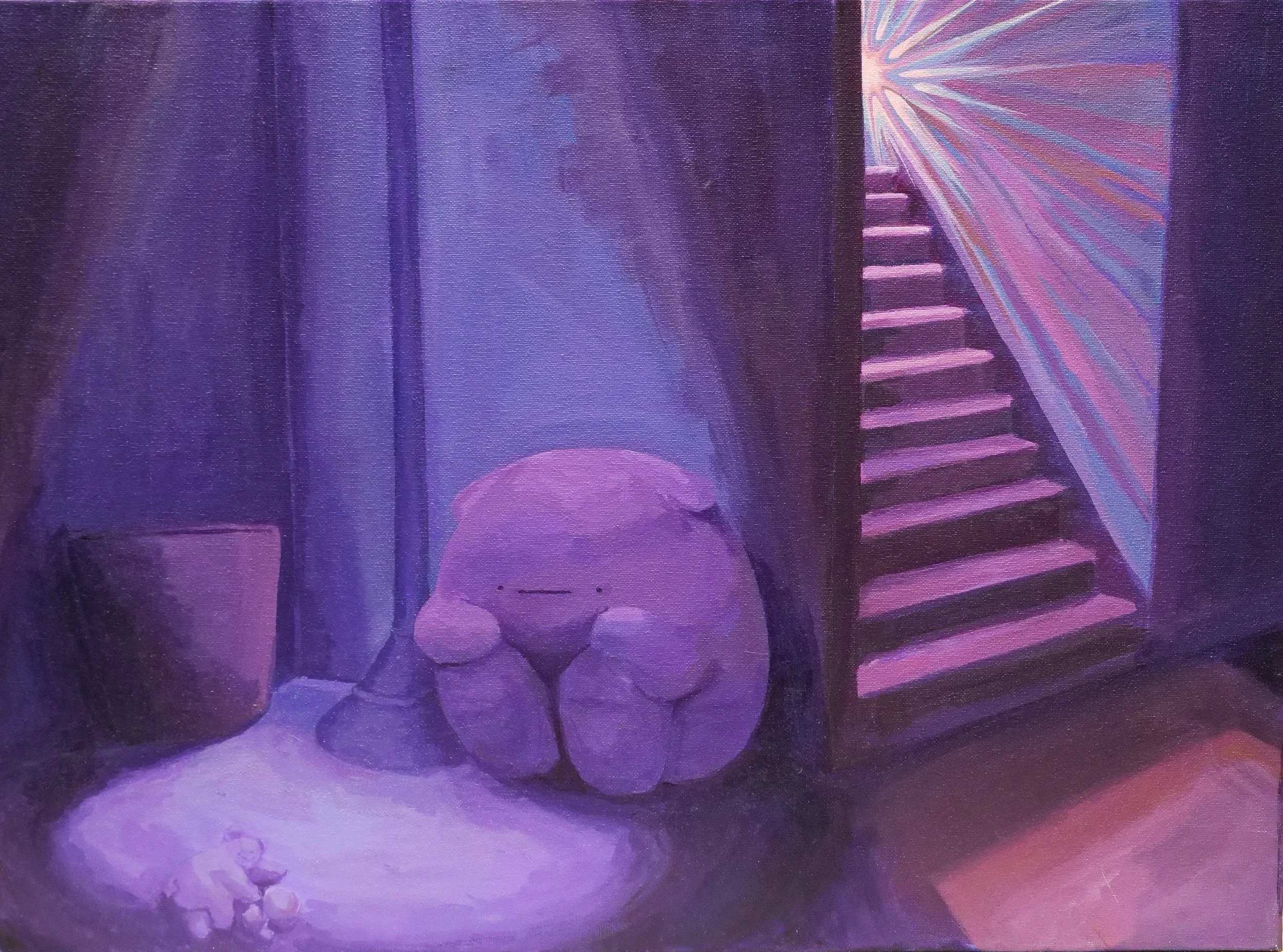  Playing with bright but soft lighting gives the overall piece a comforting calm feel. Acrylic on Canvas