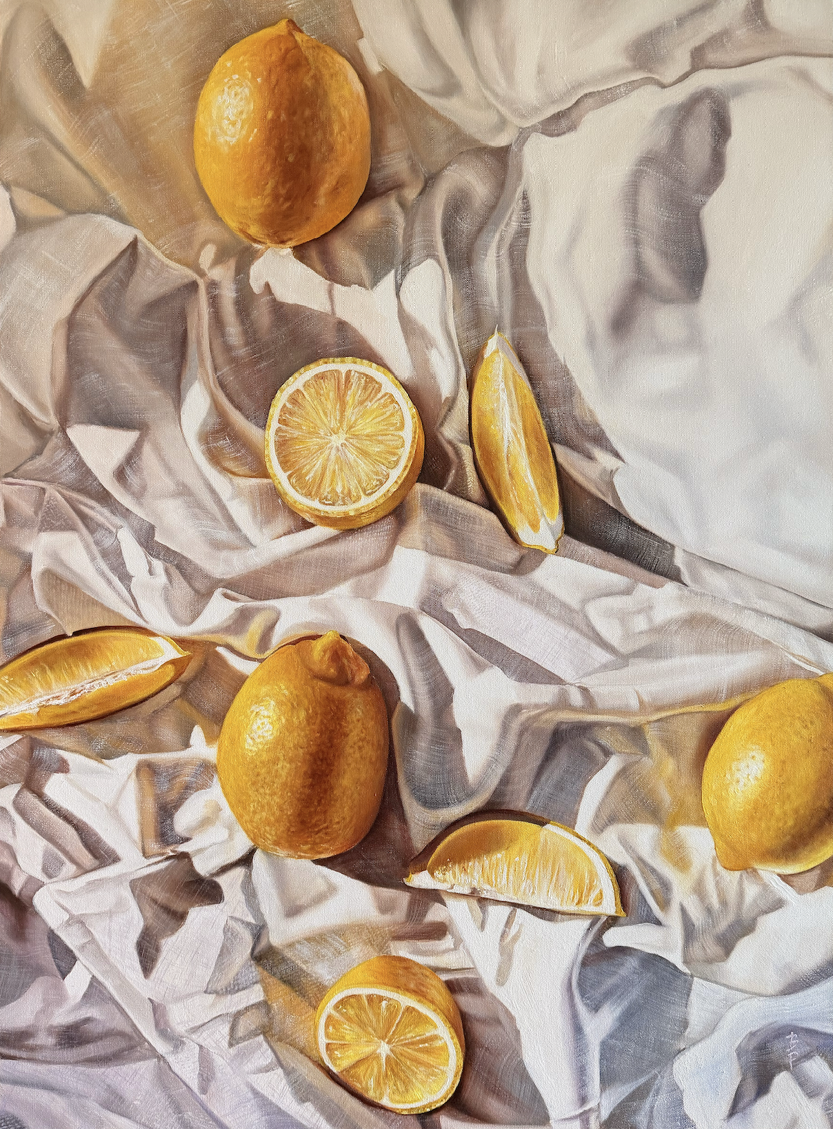 Citrus Held In Linen | 30x40 (For Sale)