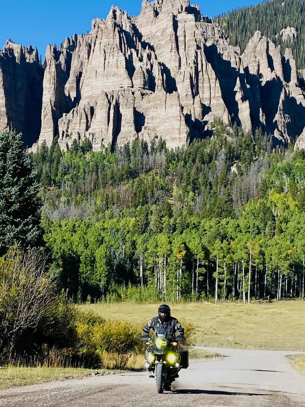 Colorado mountain road on the rally route