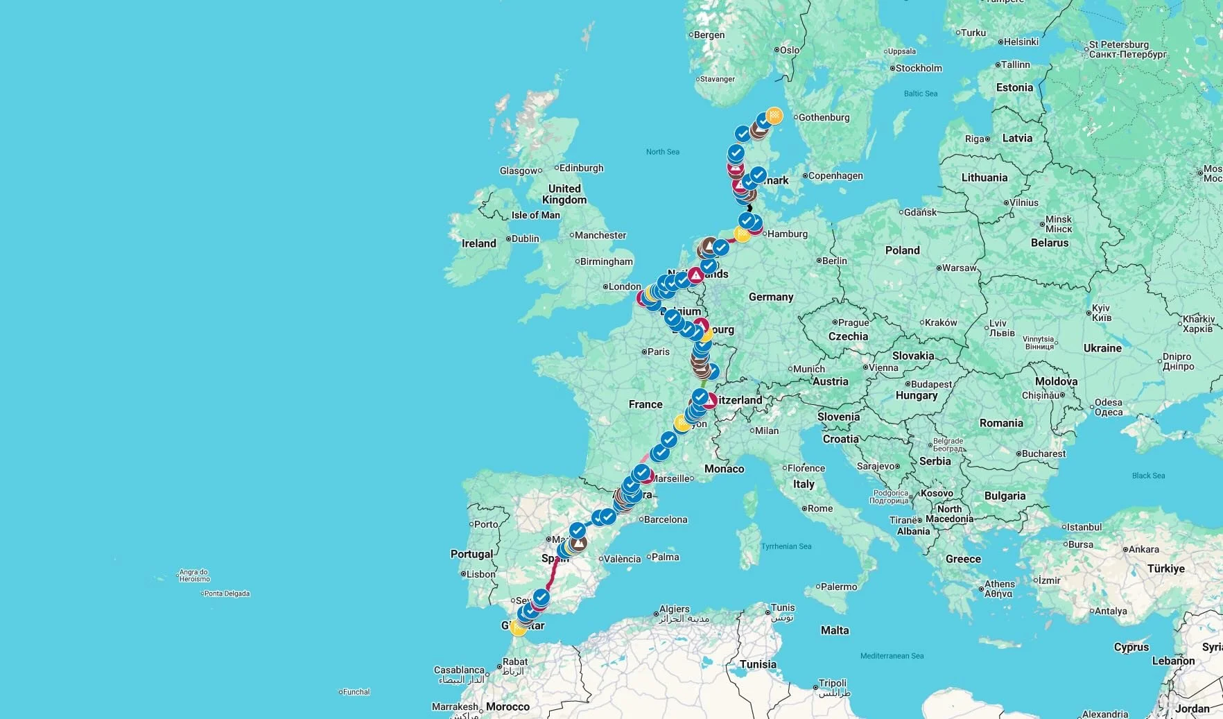 2027 ADV Cannonball Europe Preview Route