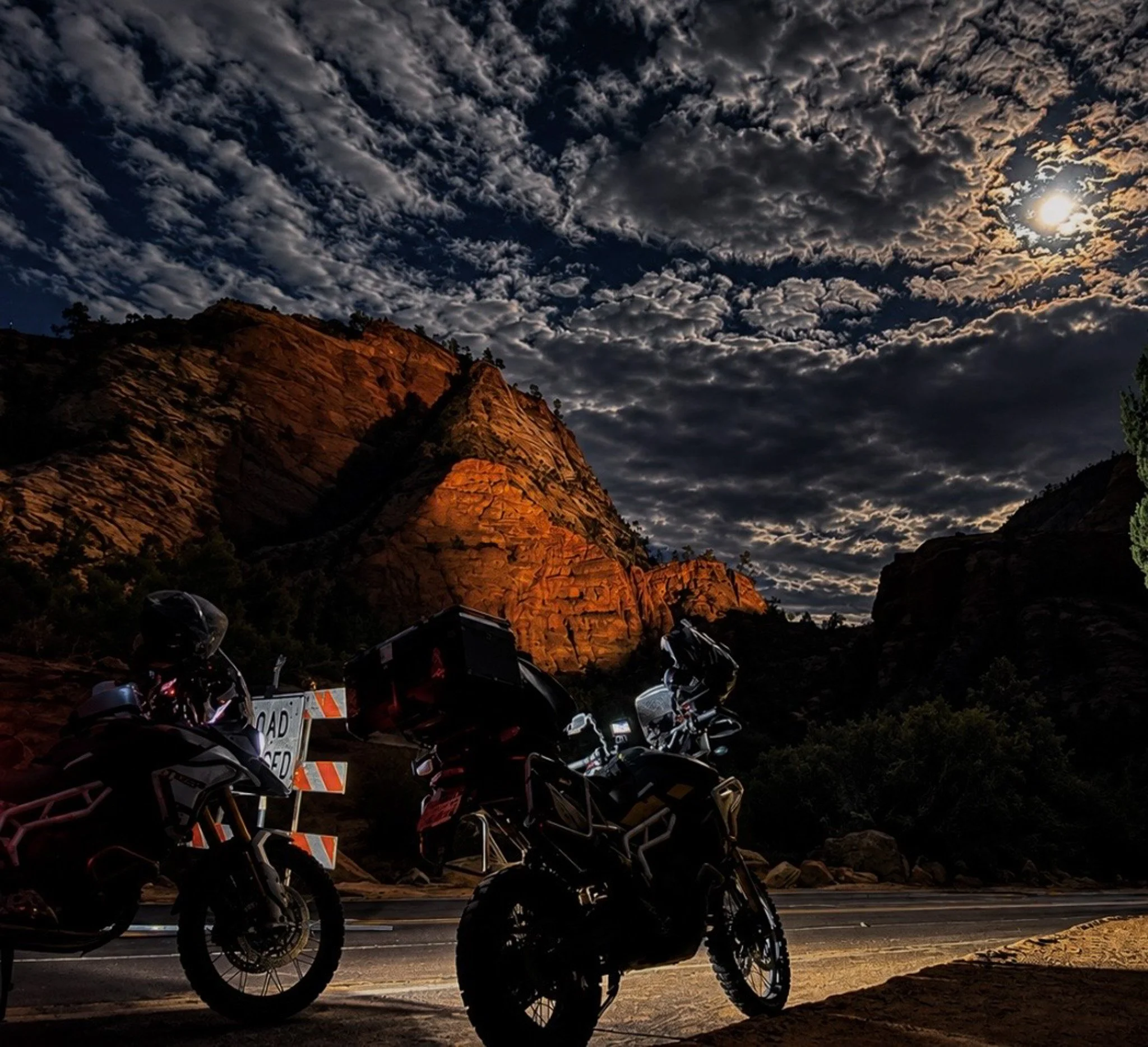 Making a wrong turn in Moab at night