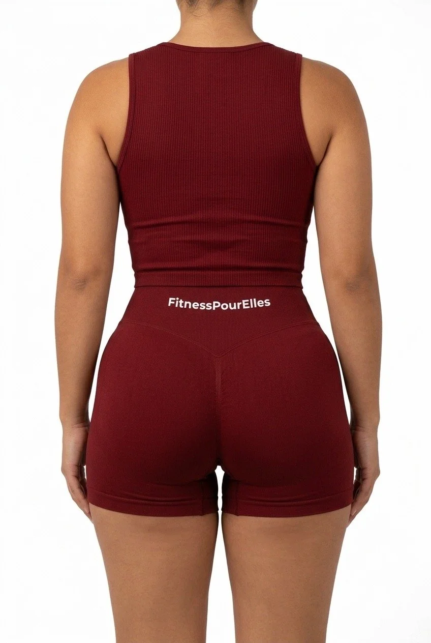 Short grenat confort performance