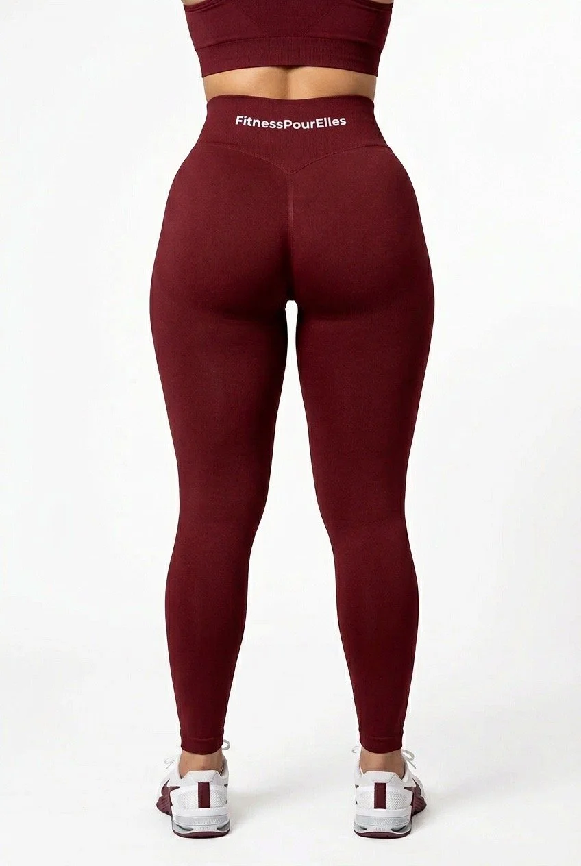 Leggings grenat confort performance