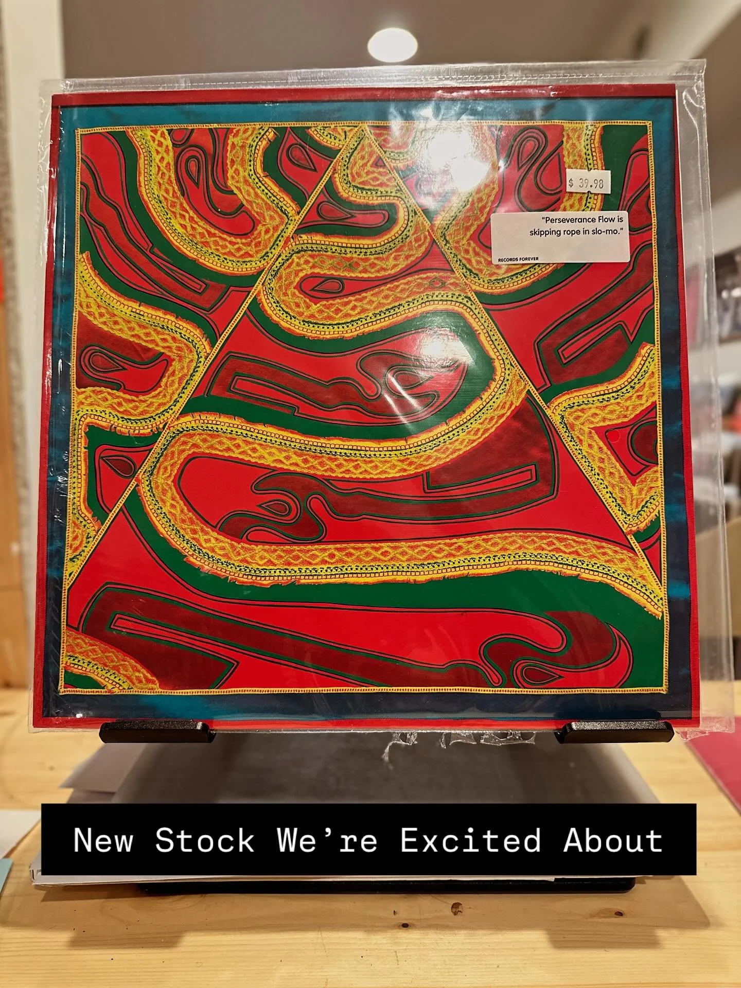 New Stock We&rsquo;re Excited About:

National Information Society
&ldquo;Perseverance Flow&rdquo; (2025)

Band member and Chicago jazz/improv/avant/post-rock stalwart Joshua Abrams describes this record as &ldquo;skipping rope in slo-mo.&rdquo; That