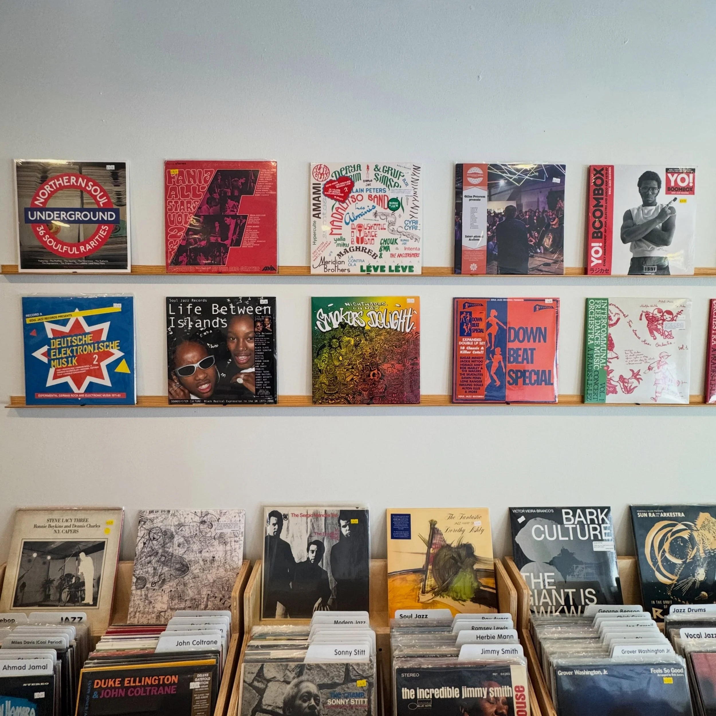 Compilations are a doorway of discovery 🕳️🎶 Come dig through our Soul Jazz, funk, and rare groove comps and find your new favorite song!