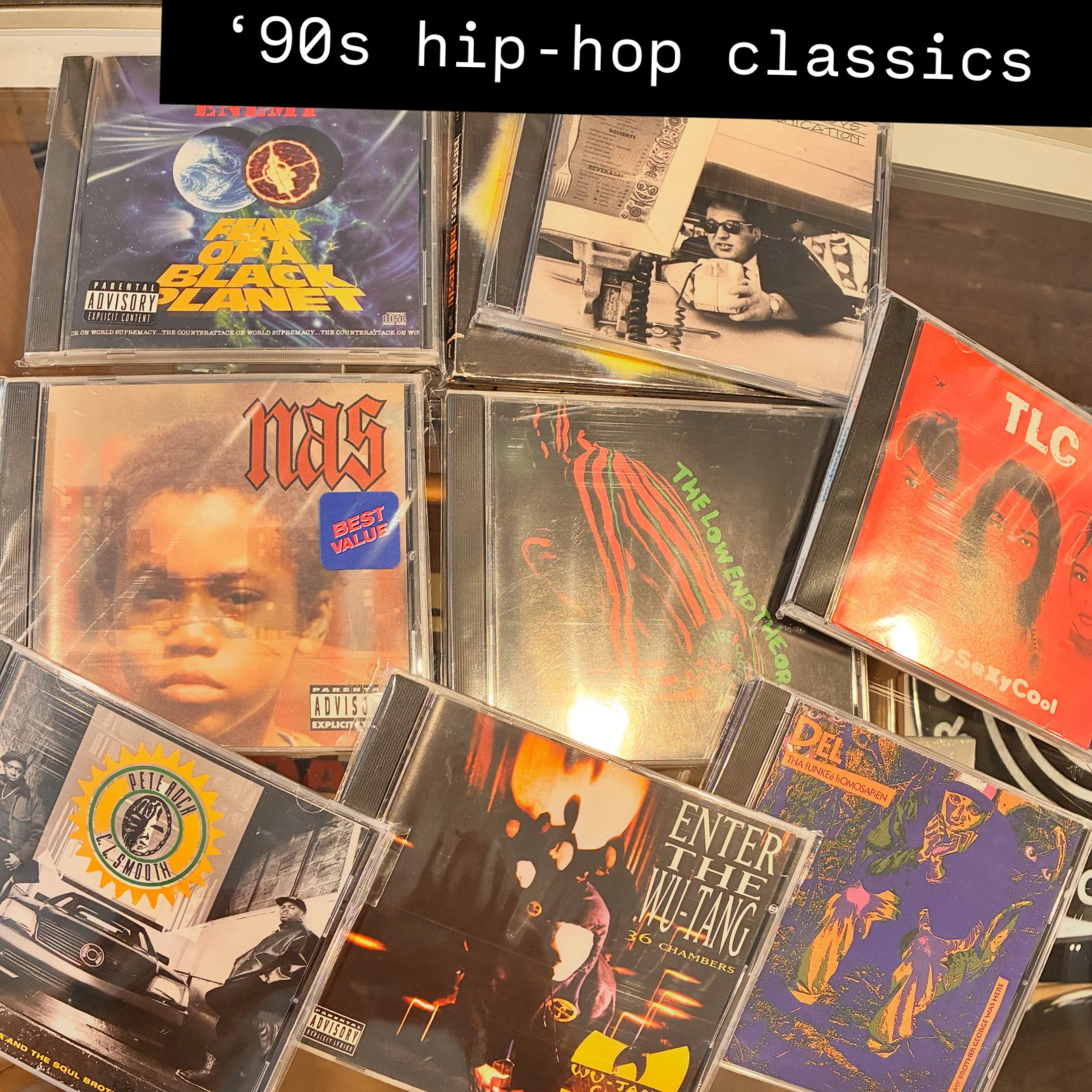 Straight-up, hands-down, head-knocker classics. 💿💿 Take a friend to school.