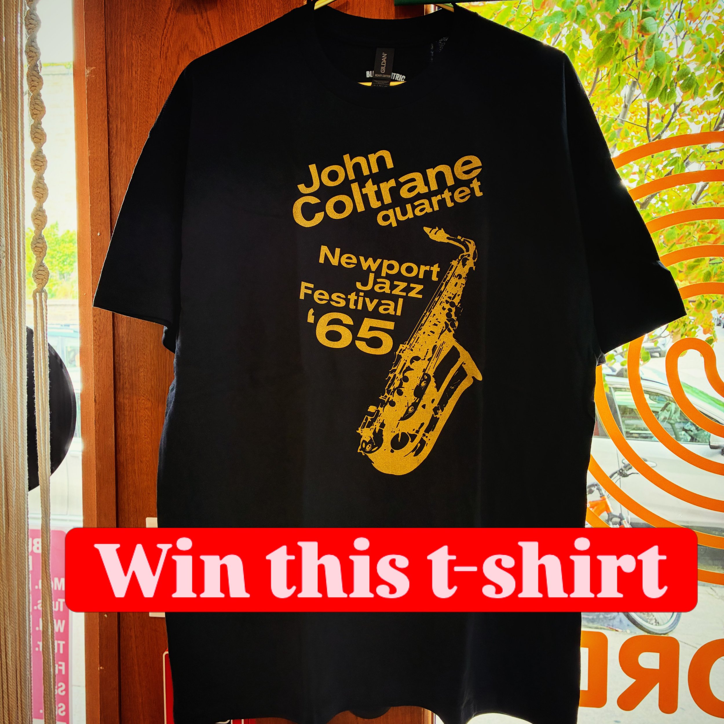 🚨🎟️🎷In honor of John Coltrane&rsquo;s 100th birthday today, we are giving away this new tee (XL). 

Share this post/story or tag a friend and you&rsquo;ll be both be entered. Of course, we&rsquo;d love to see you in the shop today, where you can a