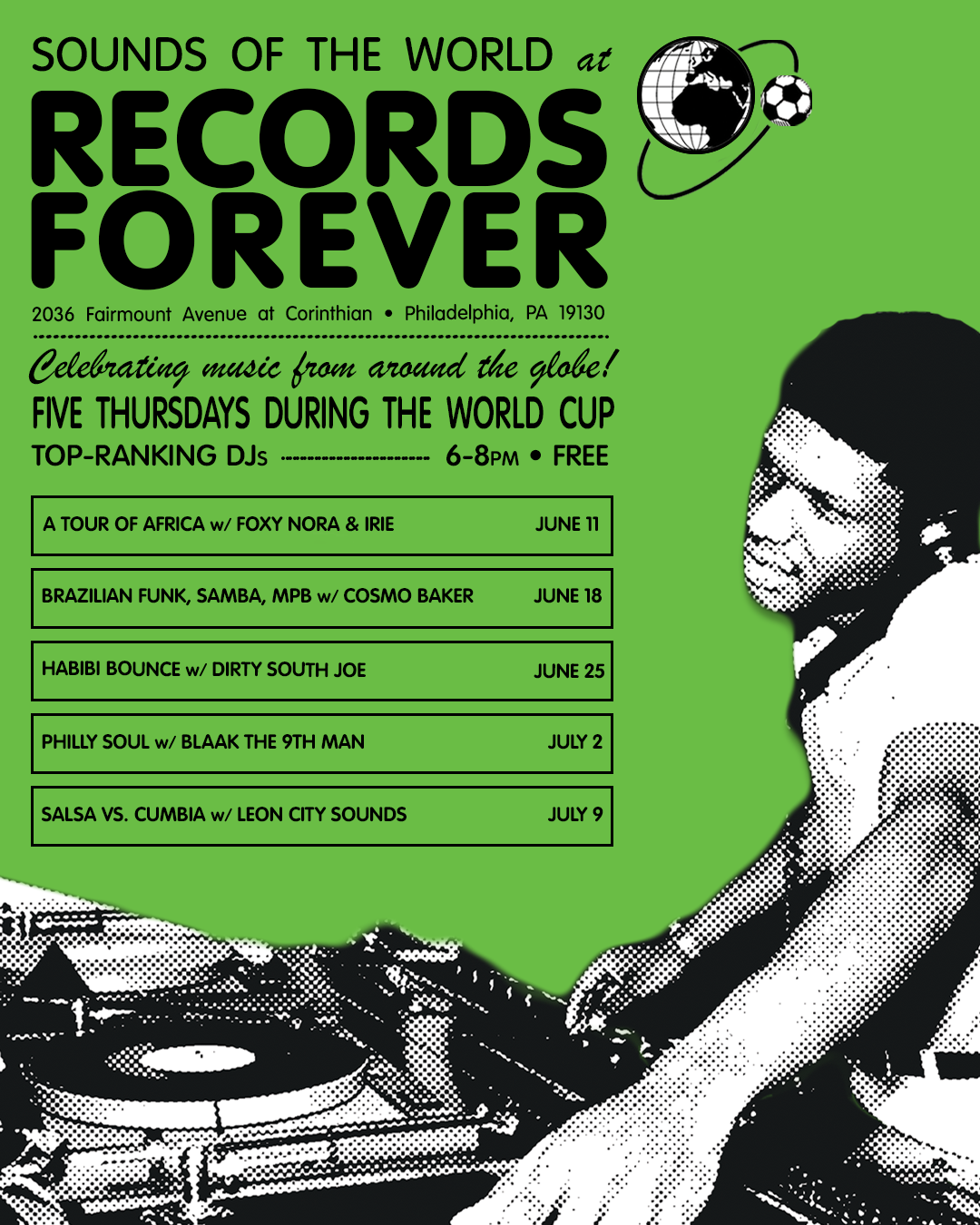 Philly’s Records Forever Announces ‘Sounds of the World’ Live DJ Series During FIFA World Cup