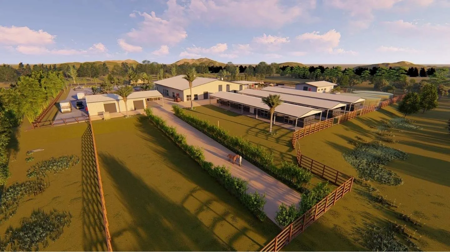 SCEH Sunshine Coast Equine Hospital aerial view.