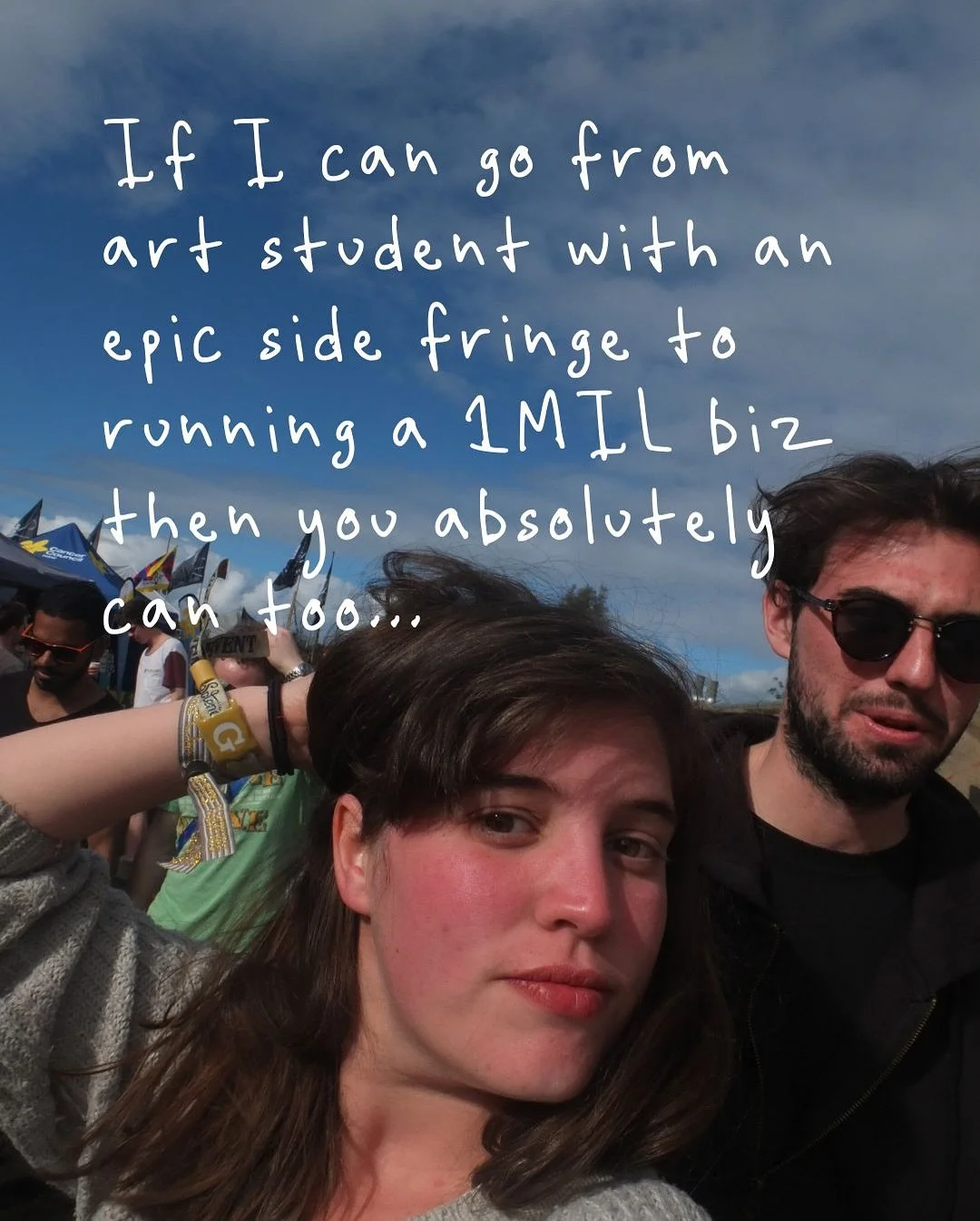 Recovering side-fringes welcome! ⁣
⁣
I didn&rsquo;t have a biz degree.⁣
I didn&rsquo;t have a roadmap.⁣
⁣
I had a sketchbook, an epic side fringe, a shit printer and a very weird niche (scribbling people&rsquo;s houses!)⁣
⁣
But I did have:⁣
⁣
A point