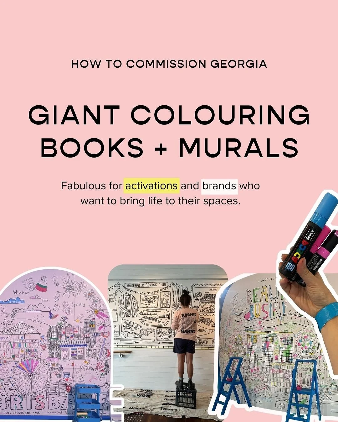 Can we move on from disposable instagram moments + balloon garlands? If your brand wants to spark ACTUAL participation and turn your next event into an unforgettable experience, you need to meet the Giant Colouring Book&trade;. ⁣
⁣
Part art installat