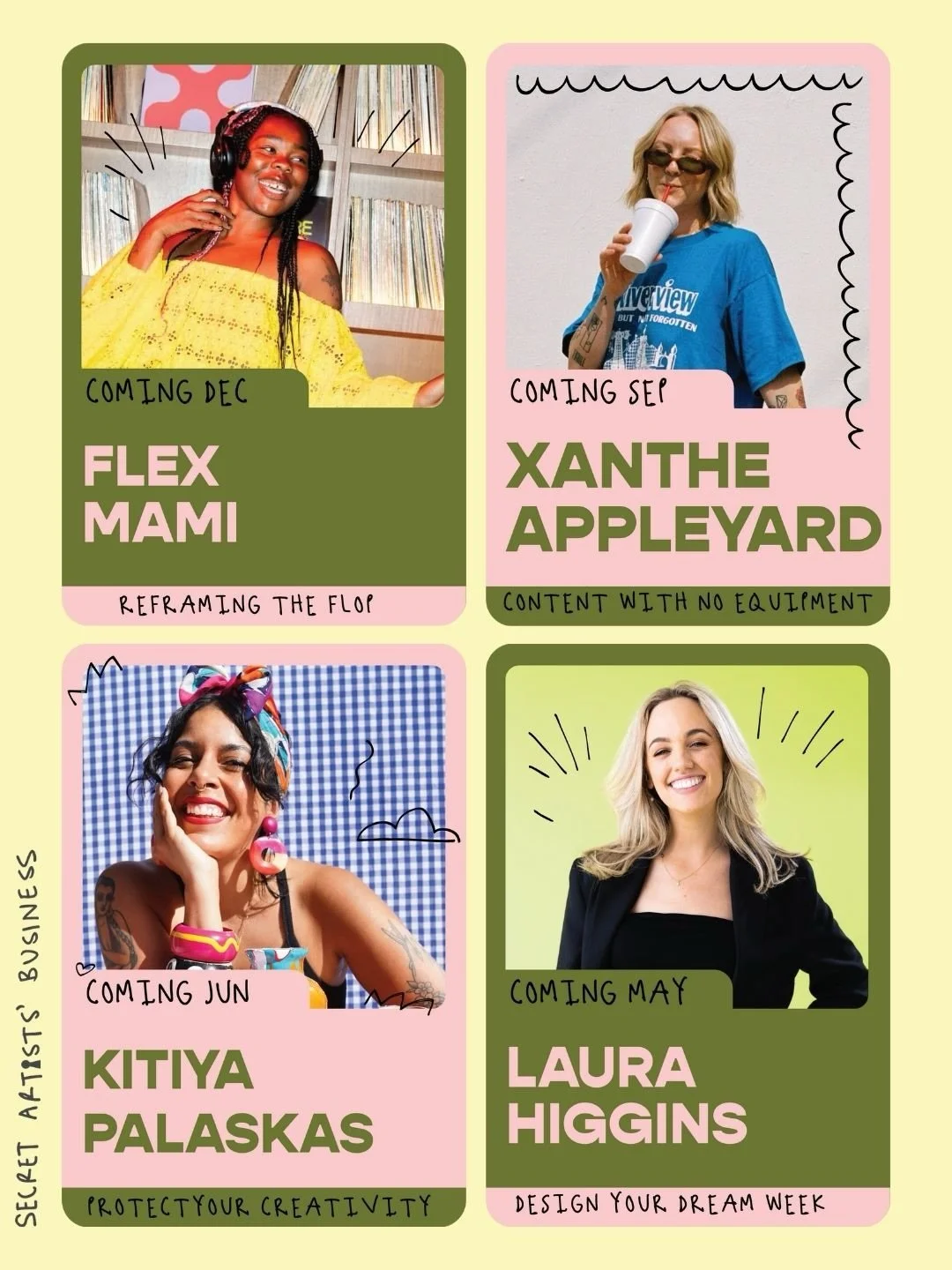 ⁣
Screaming. Crying. Throwing Up. I&rsquo;ll just leave this here. These are our In The House speakers for 2026 so far: ⁣
⁣
💚 Reframing The Flop with @flex.mami 
💖 Beyond Personal Branding with @joingirlsclub 
🤖 Easy Scalable Systems with @elisabe