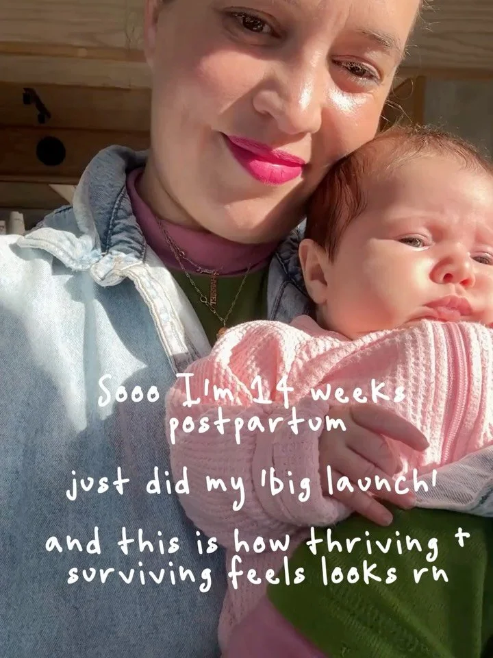If doing a launch (my biggest and only launch of all time) with a newborn in the middle of my 2 month mat leave has taught me anything it&rsquo;s that letting people help so you can slow down and soak up the tiny moments, is WORTH IT.

Revolutionary 