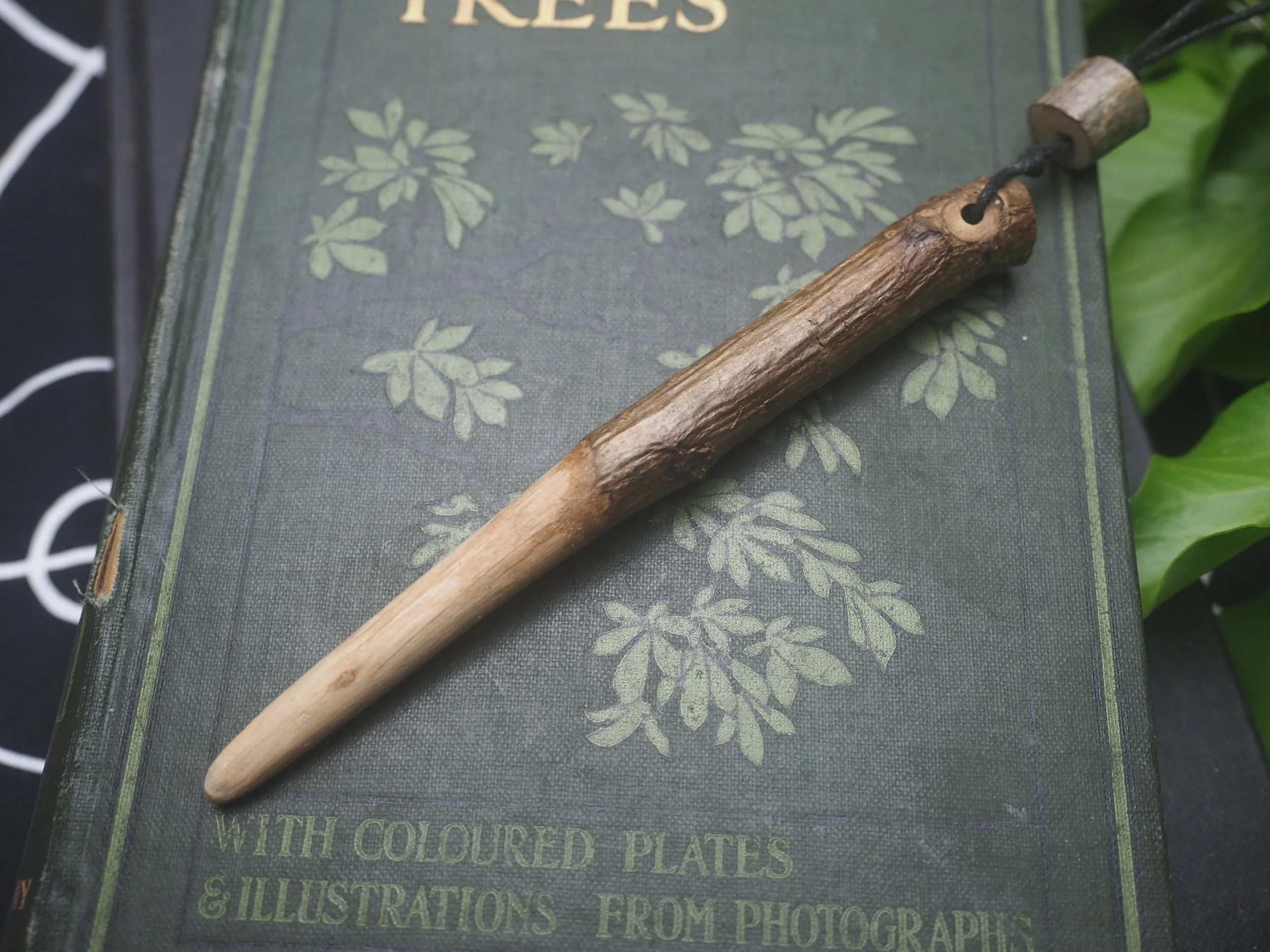 English Oak Wood Wand Pendant: For Strength and Courage