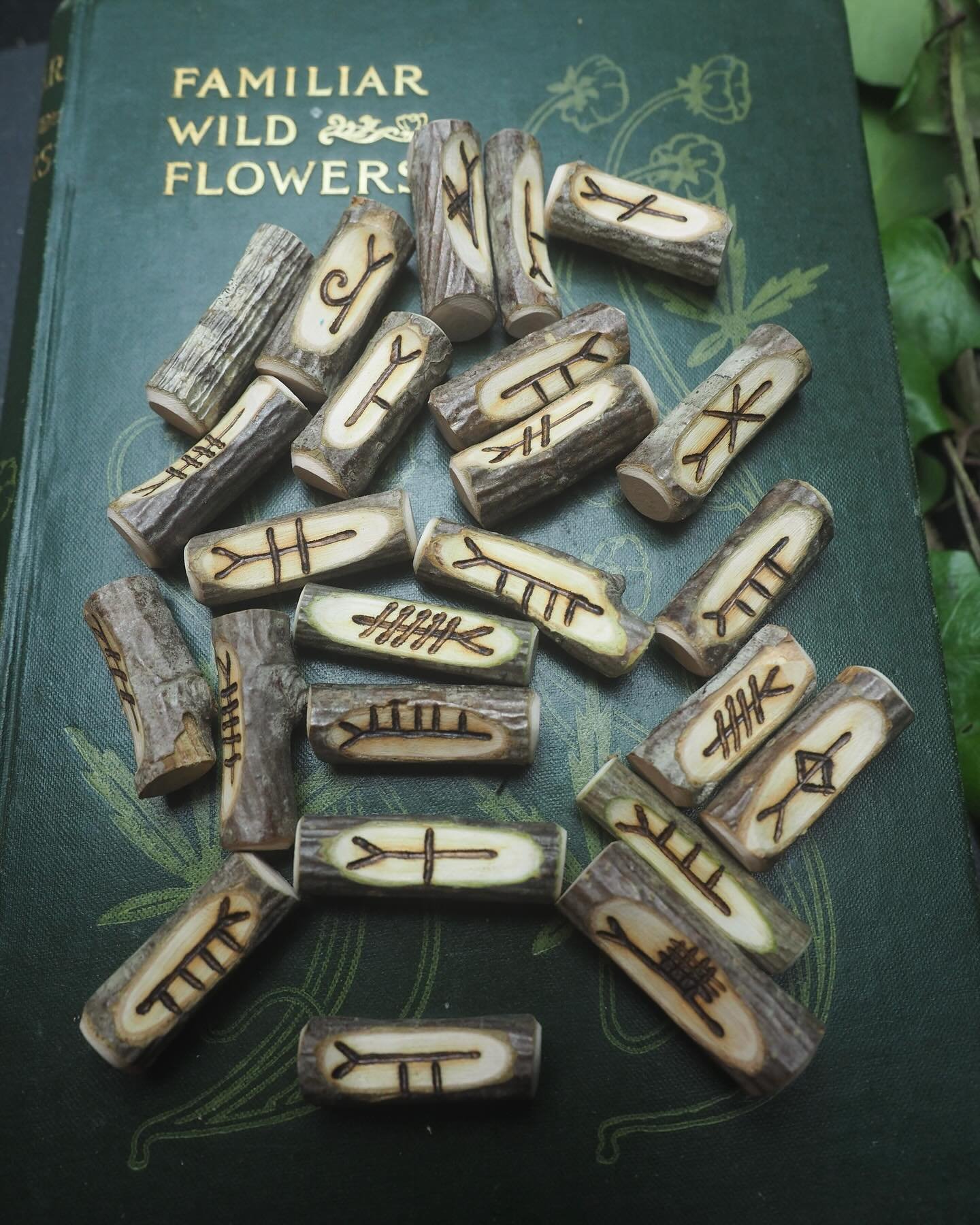 New! Mini-rowan ogham set! Set of 25 staves about an inch in size - so that includes the forfedha which some folk work with and some don&rsquo;t. Sanded and pyrogrqphed, these are pretty darn cute and great if you don&rsquo;t have a lot of space. Web