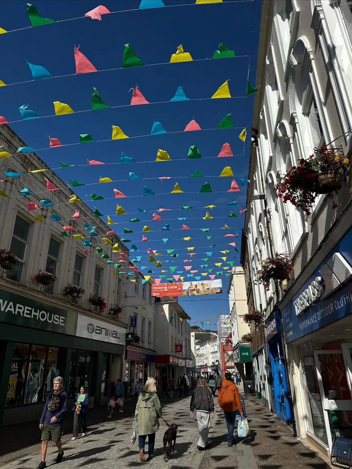 What a difference a day makes to the weather! Yesterday was a lovely autumn day in Falmouth, flags flapping in the breeze, today is  grey, torrential rain and gale force winds on their way just in time for me to drive home to Somerset! 
.
.
.
.
.
.
.