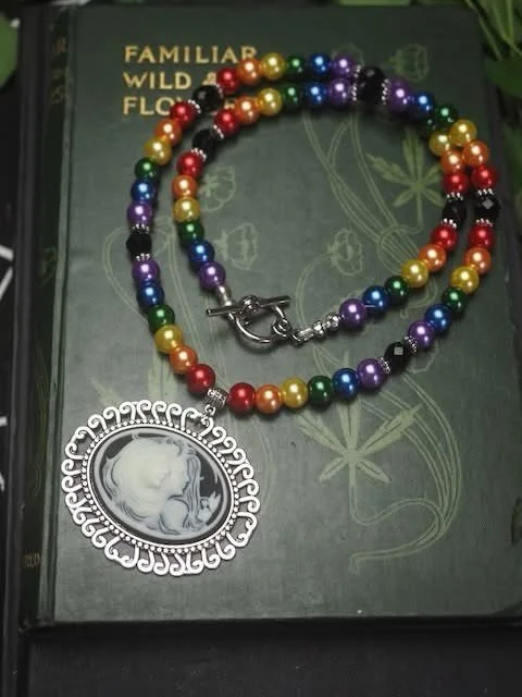 In celebration of Pride month! Pride Bling! These three lovelies were made earlier in the year (since Pride is not just for June) and are looking for homes now - via my usual places. All made with some or all vintage and upcycled beads and components