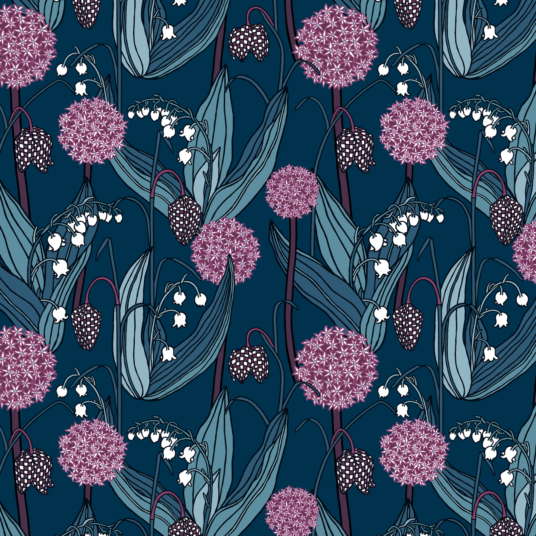 2023 London Garden repeat pattern + layers - colourway 3.png