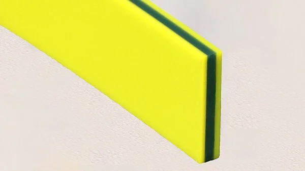 Triple durometer (straight edge) squeegee profile