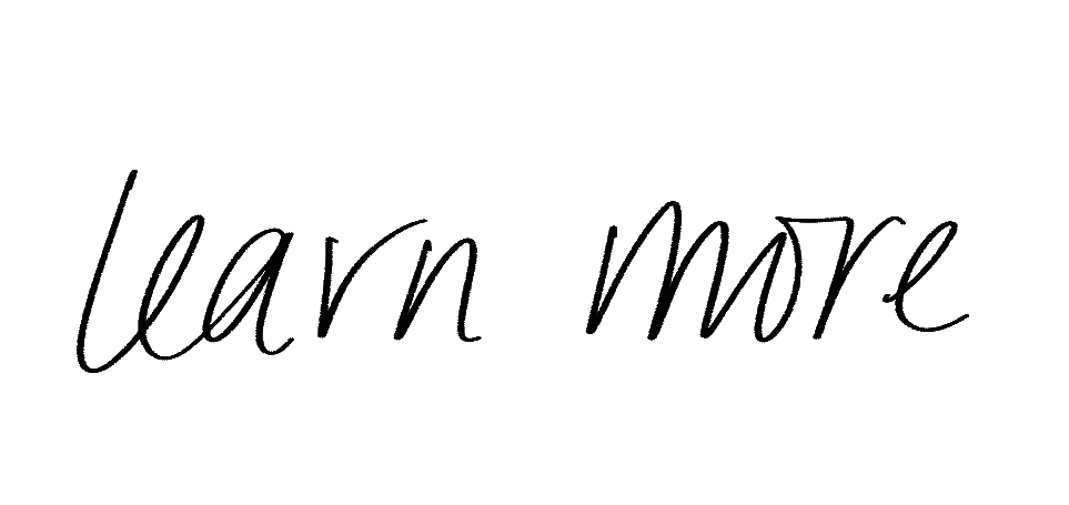 Handwritten text that says 'learn more' on a light gray background.