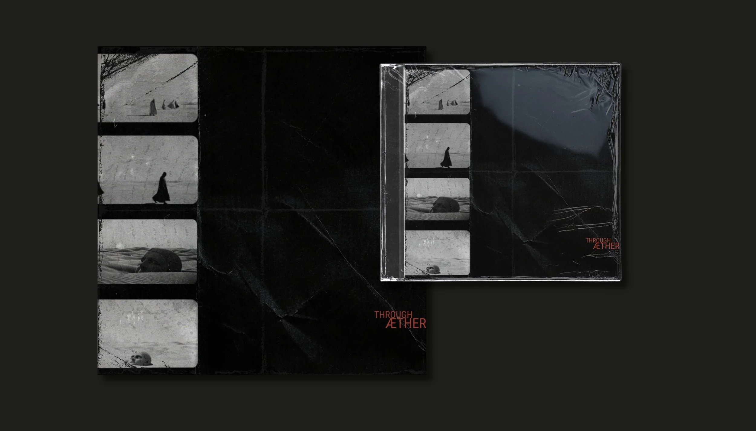 a darkwave record and cd in plastic wrap