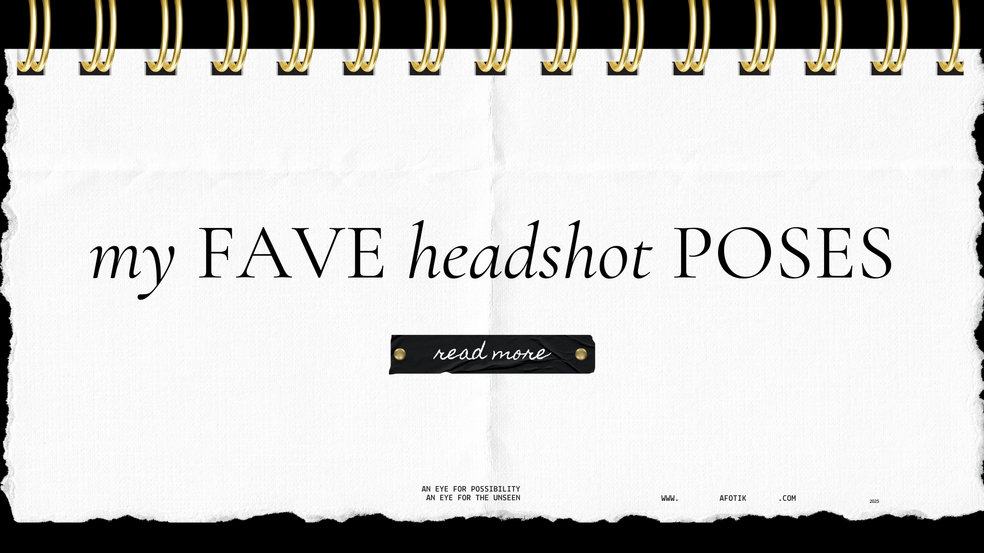 My Favorite Headshot Poses 