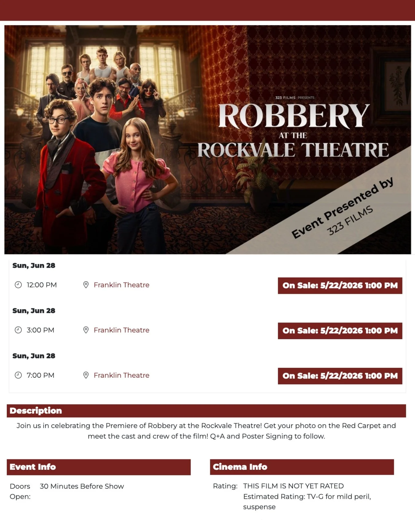 Ticket Link is LIVE and there are still some tickets left!

Missed the Pre-Sale? That's okay! Follow the link in our bio to Franklin Theatre's ticket portal and get your ticket today.

Or comment "ROCKVALE" and we'll DM it directly to you.

