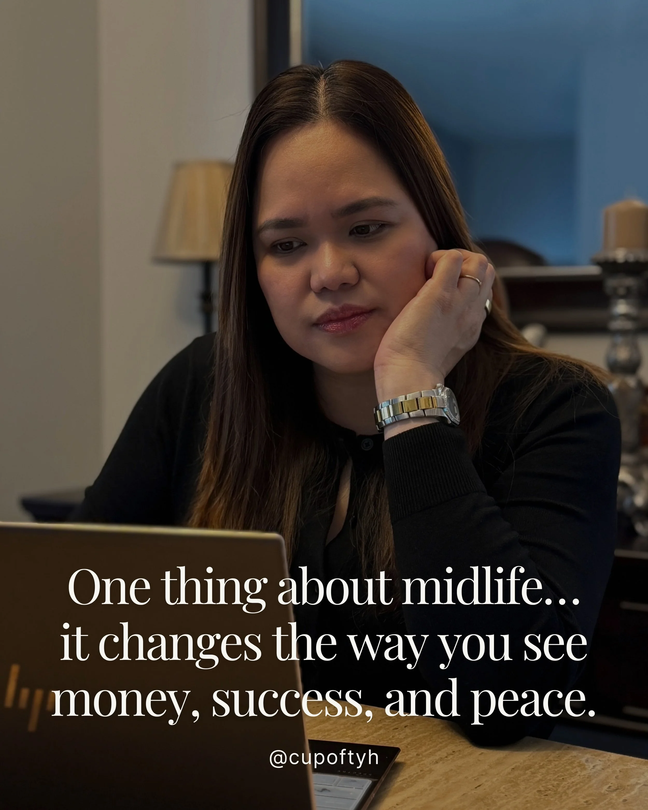 As a mom in her midlife, there are some point in life that you stop chasing things just because they look impressive to other people&hellip; You begin craving different things.

Peace over pressure.  Stability over appearances.  Security over validat